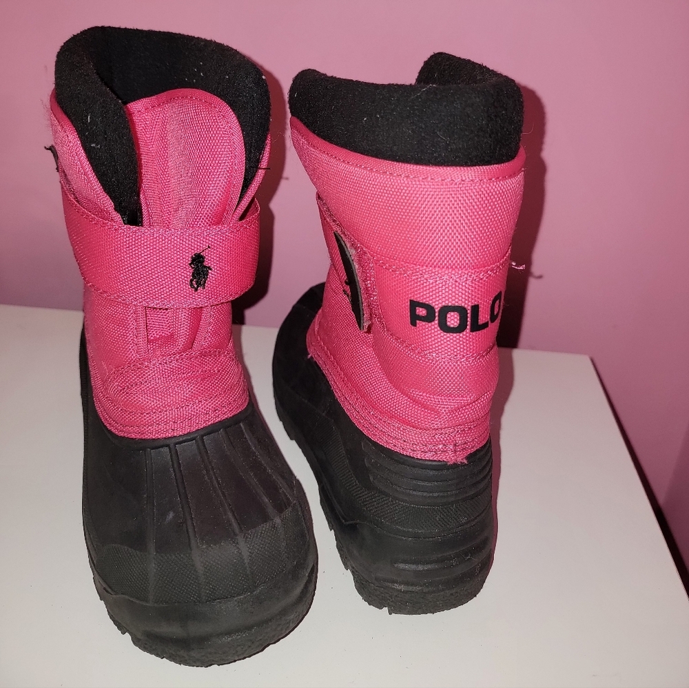 Polo by Ralph Lauren Pink and Black Kids Boots